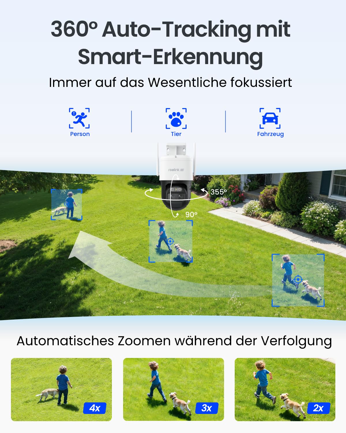 Reolink 4K PTZ Überwachungskamera Aussen Akku mit Auto-Tracking & Auto-Zoom, Dual Lens, Home Hub Mini – Das All-in-One-Sicherheitszentrum mit lokalem Speicher