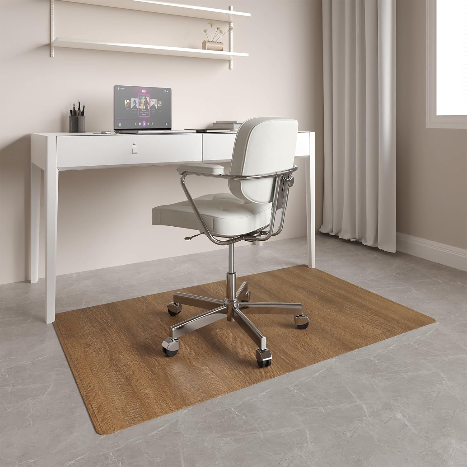 Upgraded 36"x 48" Heavy Duty Mat for Office Chair on Hardwood Floors, Non-Slip PVC Chair Mats for Hardwood Floors, Scratch-Resistant Desk Chairs Mat for Hard Floor, Under Desk Mats for Rolling Chairs