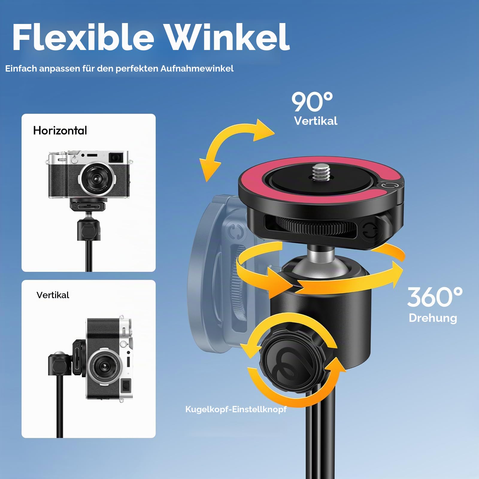 ULANZI MT44 M [2026 Aktualisierte] Auto-Open Handy Kamera Stativ, Magnetisches Selfie Stick Bluetooth 150cm, Automatisch öffnen Vierbeinständer, Tripod kompatibel mit Samsung iPhone DSLR