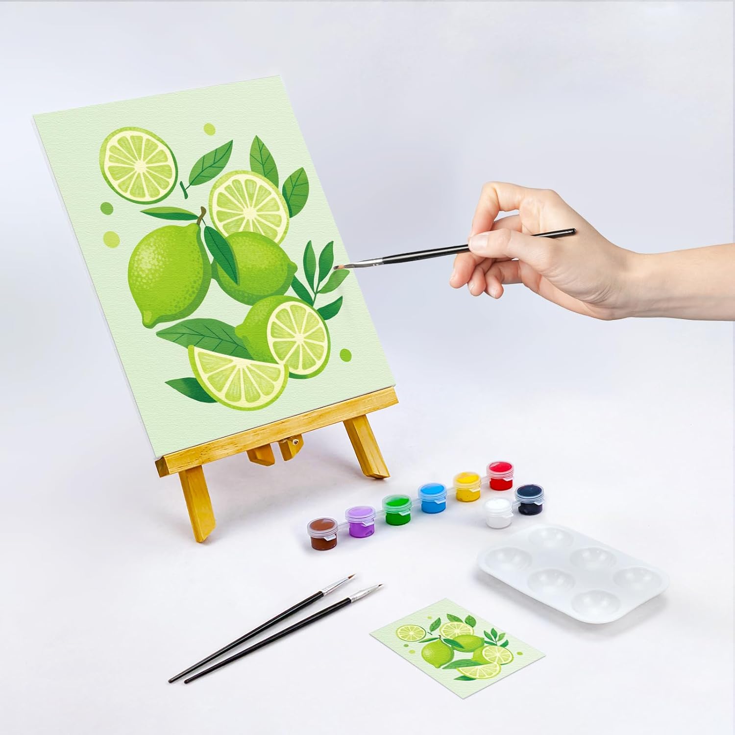 Nuberlic 10Pcs Pre Drawn Canvas to Paint for Kids Adults Grils Fruit Theme Spring Summer Painting Kits Pre Stretched Canvas Outline Boards for Beginners Students Party Favor 8x10 Inch