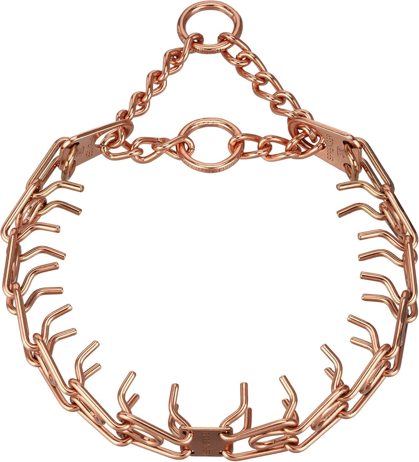 Herm. Sprenger Ultra-Plus Prong Dog Training Collar, Anti Pull Training Pinch Collar, CUROGAN (3.0 mm x 17" Neck Size; 20" Chain Length) - O-Ring Version