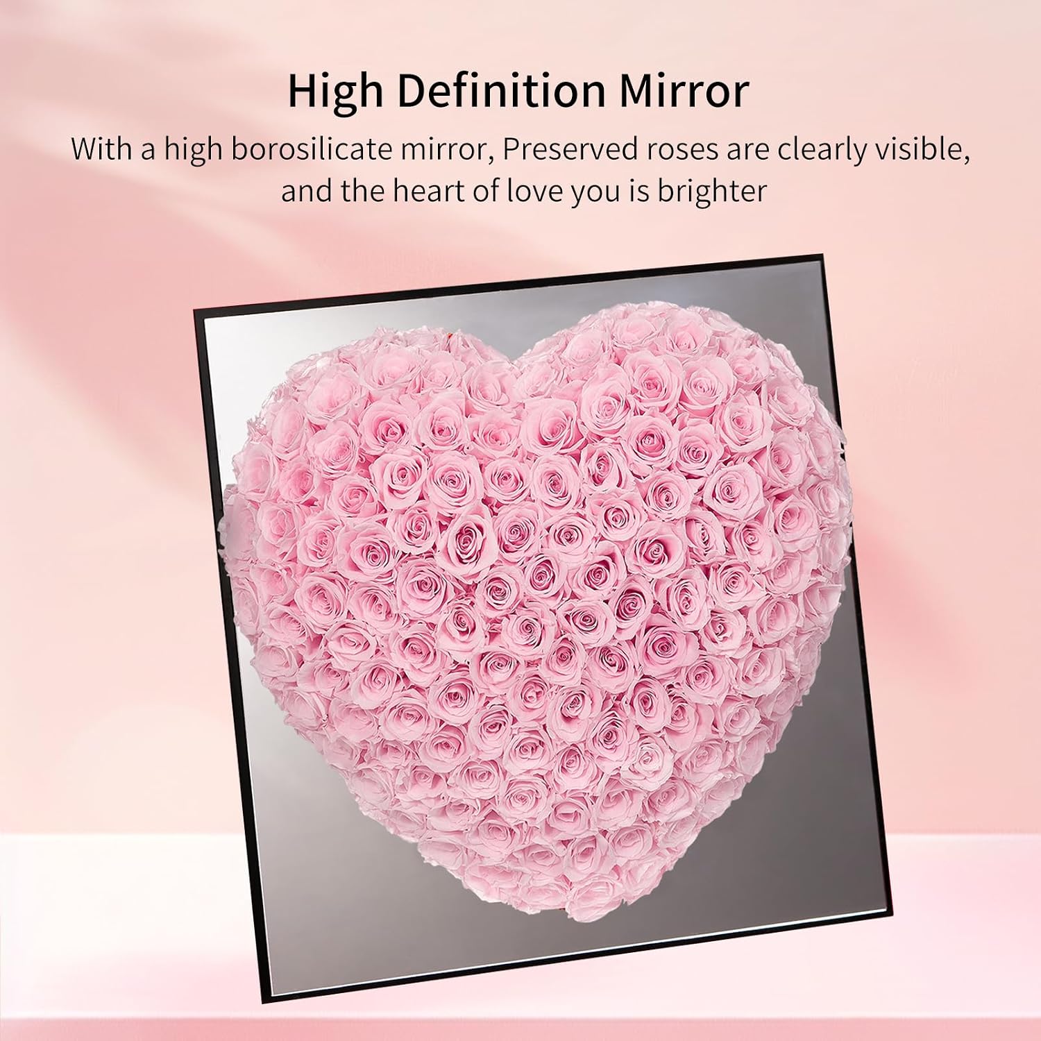 JoyFlower About 140pcs Preserved Roses Gift, Real Pink Eternal Roses for Mom, Long Lasting Forever Flowers with Gift Box for Girlfriend Wife in Valentines Day Birthday Anniversary