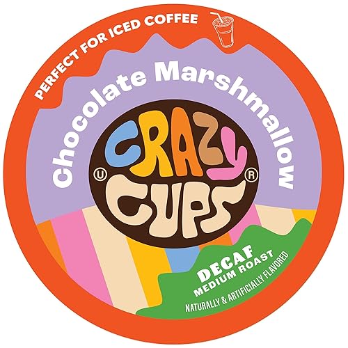Vista 23 de Crazy Cups Café de una sola porción con sabor para máquinas Keurig K-Cup, plátanos descafeinados para fomentar la llama, 22 cápsulas por caja