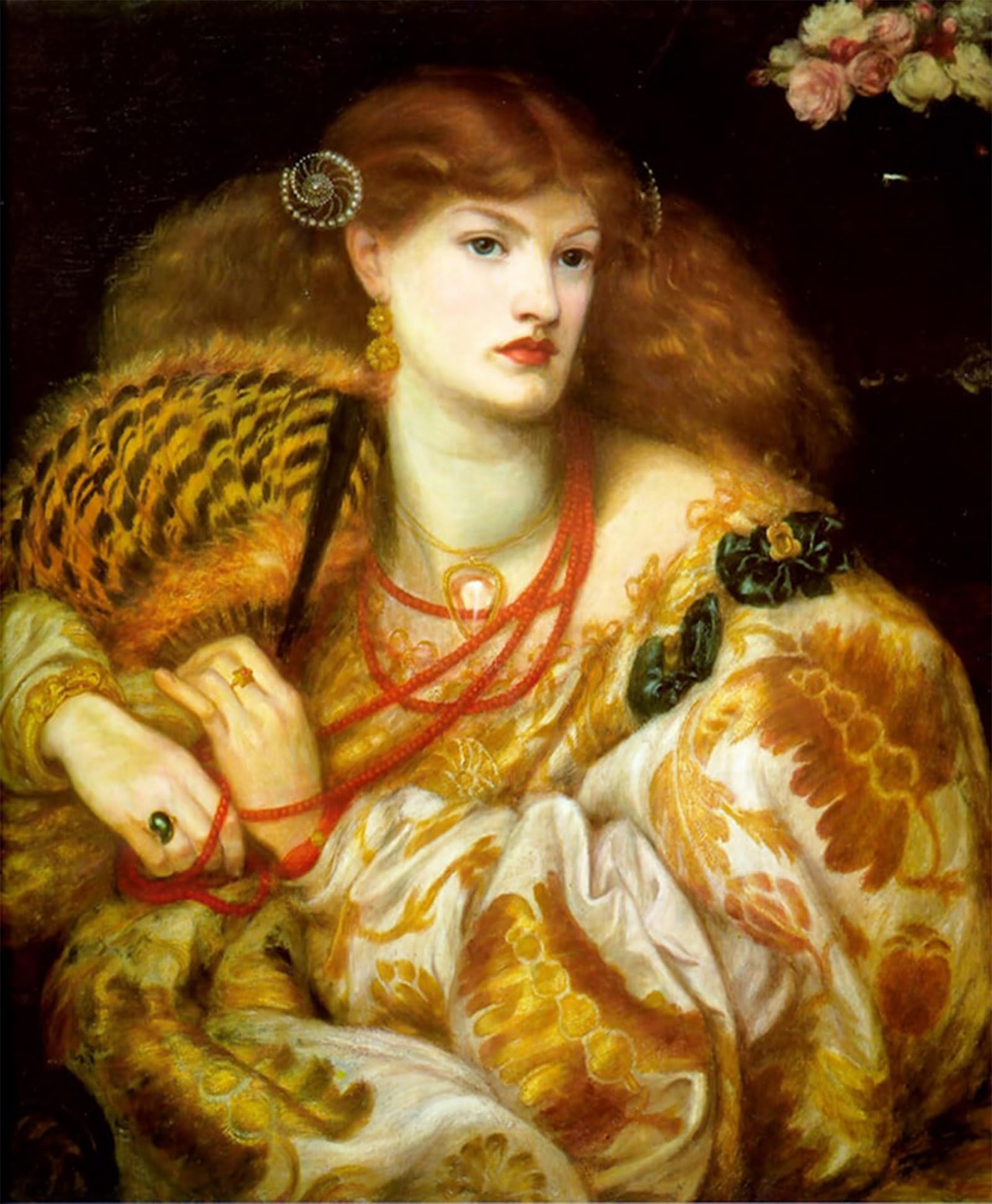 Lienzo decorativo Monna Vanna de Rossetti, pintura de alta calidad para pared de 60x90cm 5