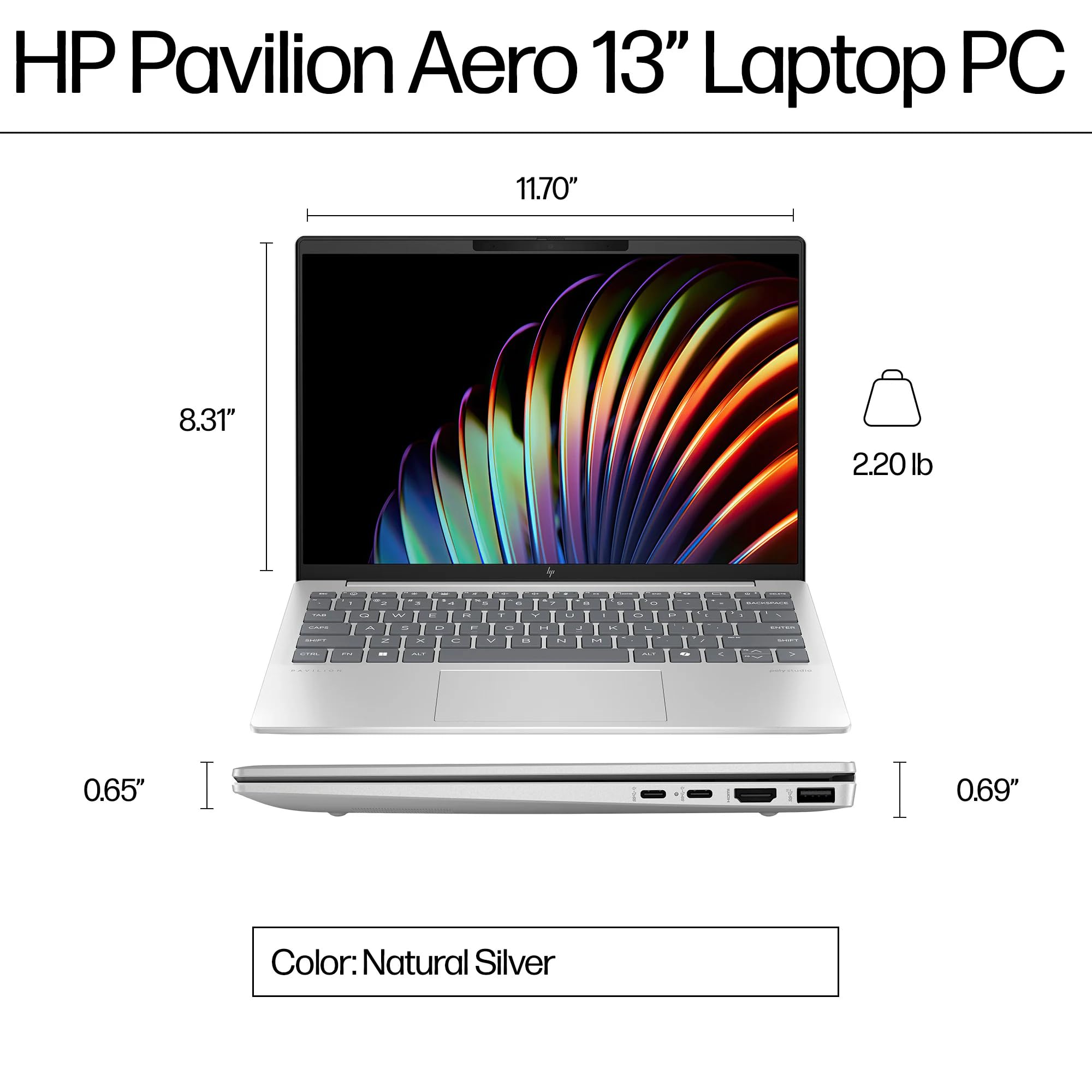 Amazon.com: HP Pavilion Aero 13 - Laptop 2025 | 13.3 pulgadas