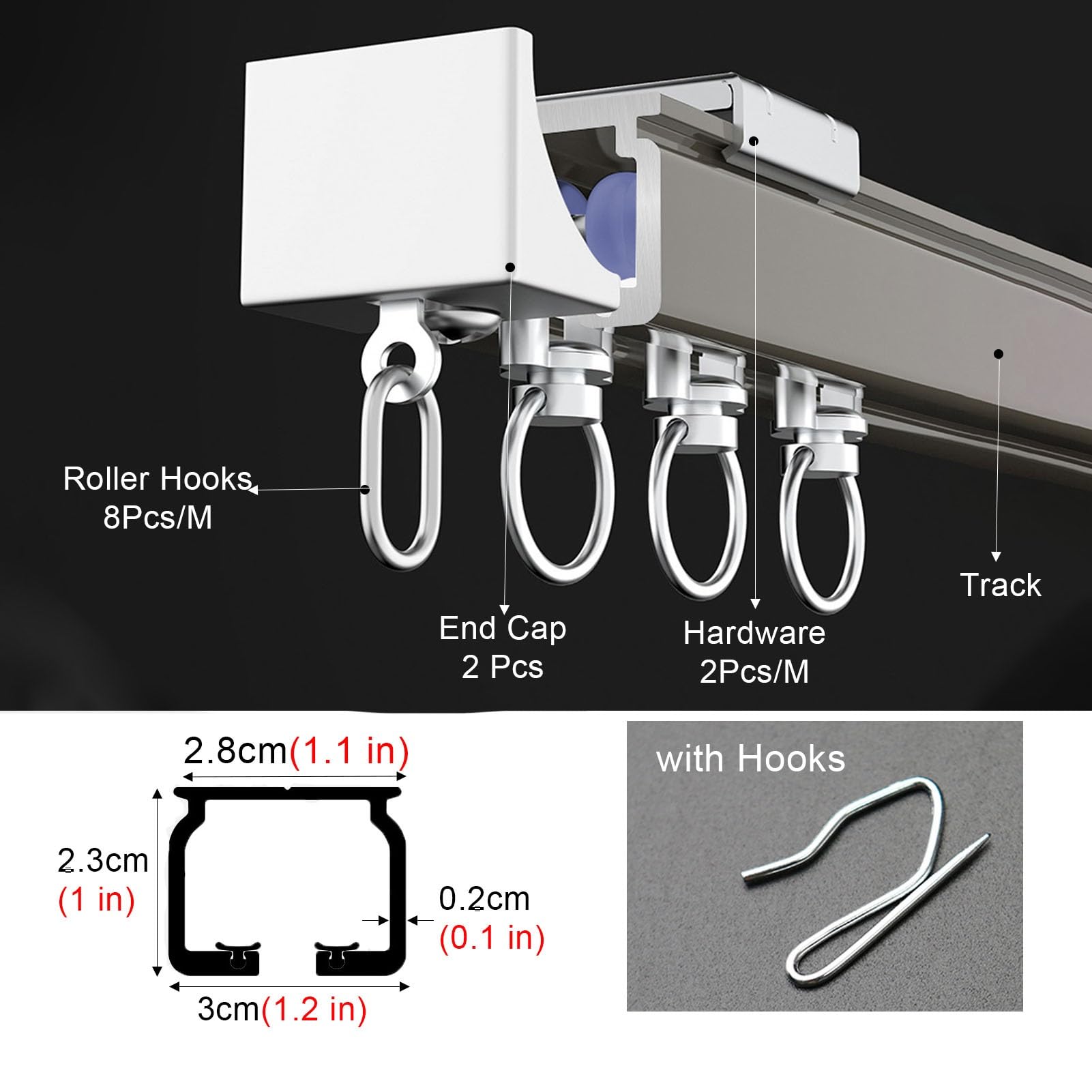Système de rails de rideau de séparation de pièce pour plafond suspendu de 10 m pour placard, salon de beauté, balcon et buanderie, couleur blanche, réglable de 2 m à 12 m