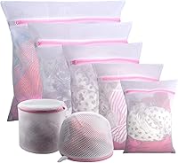 Vista 16 de GOGOODA - Juego de 7 bolsas de malla para lavandería, para prendas delicadas, bolsas para lavar a máquina lencería, ropa sucia, medias, blusa, ropa
