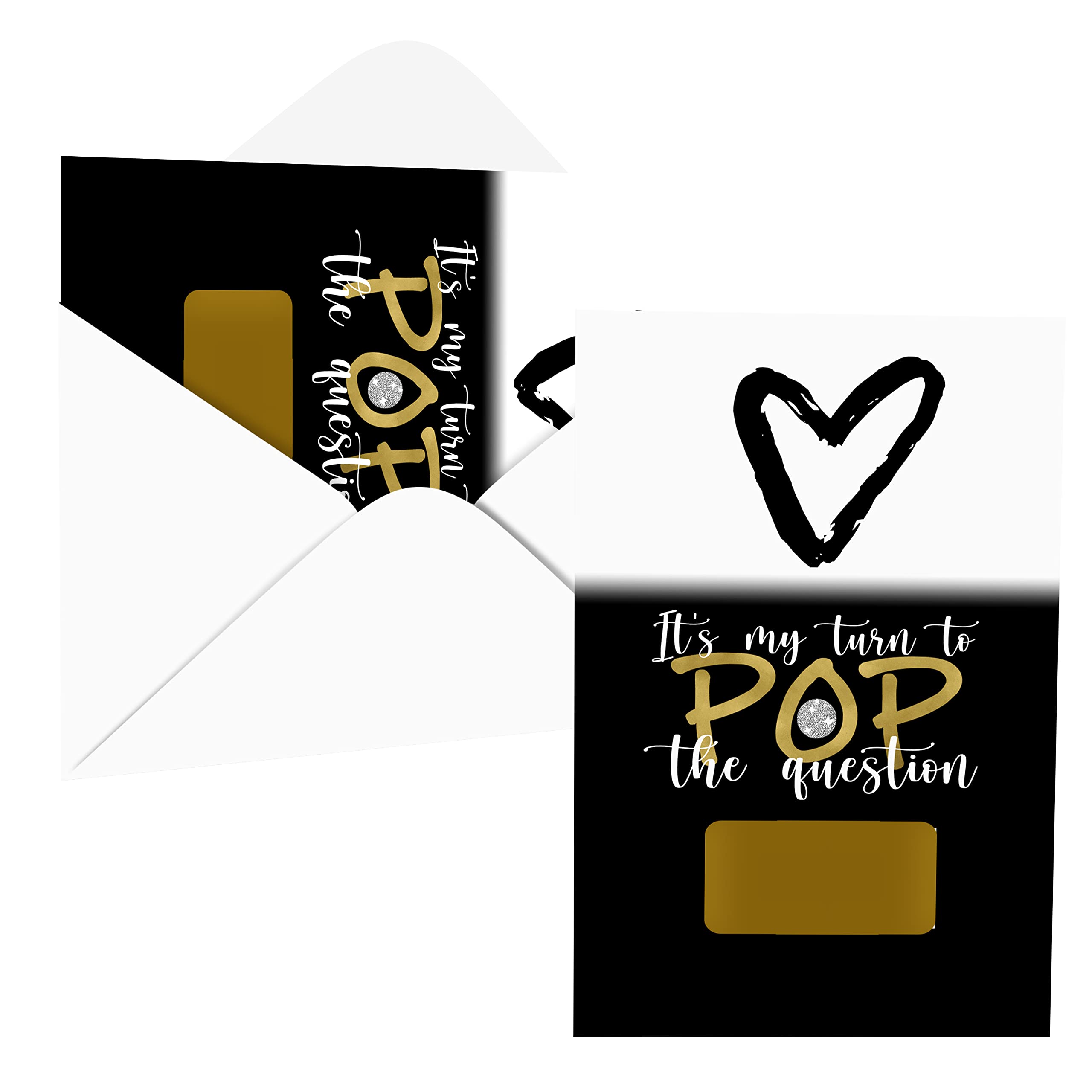 Paper Clever Party Gold Be My Bridesmaid Scratch Offs Cards (7 Pack) Stand With Me Maid of Honor and Matron of Honor - Funny Proposal Invite Set Includes Envelopes