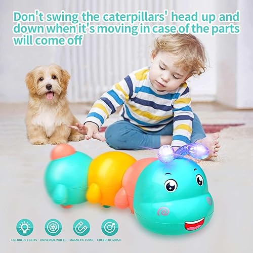 Juguetes para bebés que gatean con detección de oruga, escape, tiempo boca abajo, juguetes para bebés de 3, 4, 5, 6, 7, 8, 9, 3-6, 6-12 meses, con