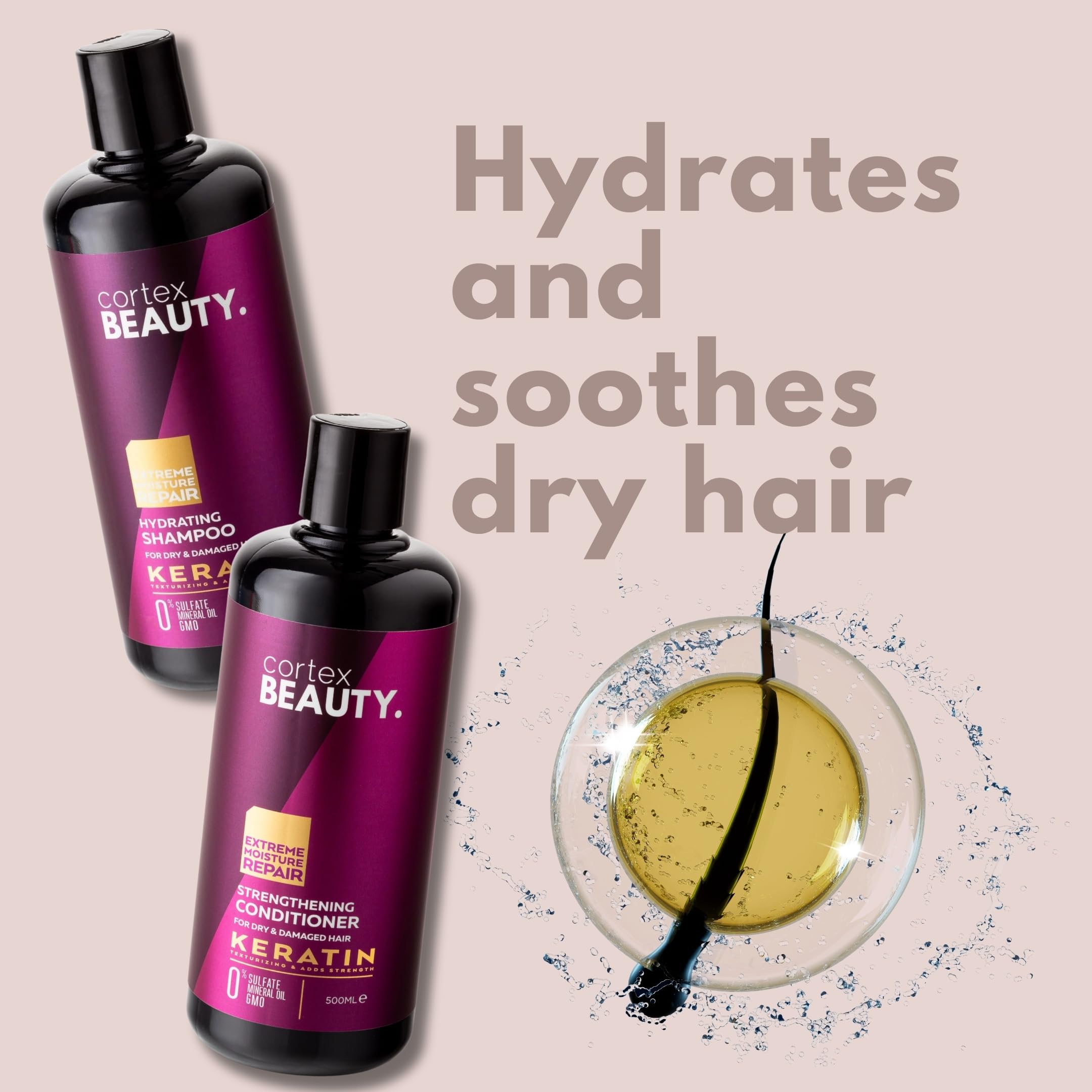 Amazon.com : Cortex Beauty | Keratin Hydrating Shampoo