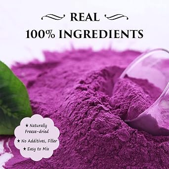 Grelim Premium Purple Sweet Potato Powder 8 Oz, Pure Natural Ube (Purple Yam) Powder Gluten Free Vegan Non-GMO 227g