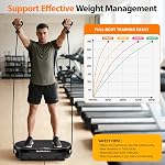 Vibration Plate Exercise Machine for Body Shaker Machine & Weight Loss, Shake Plate with Resistance Bands, 120 Speed Levels, Remote Control, Full Body Workout, Compact Home Gym Equipment