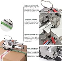 Vista 3 de AQD-19 herramientas neumáticas de mano que flejan la herramienta neumática plástica que fleja la herramienta para el 12 "-34" PP y PET flejado