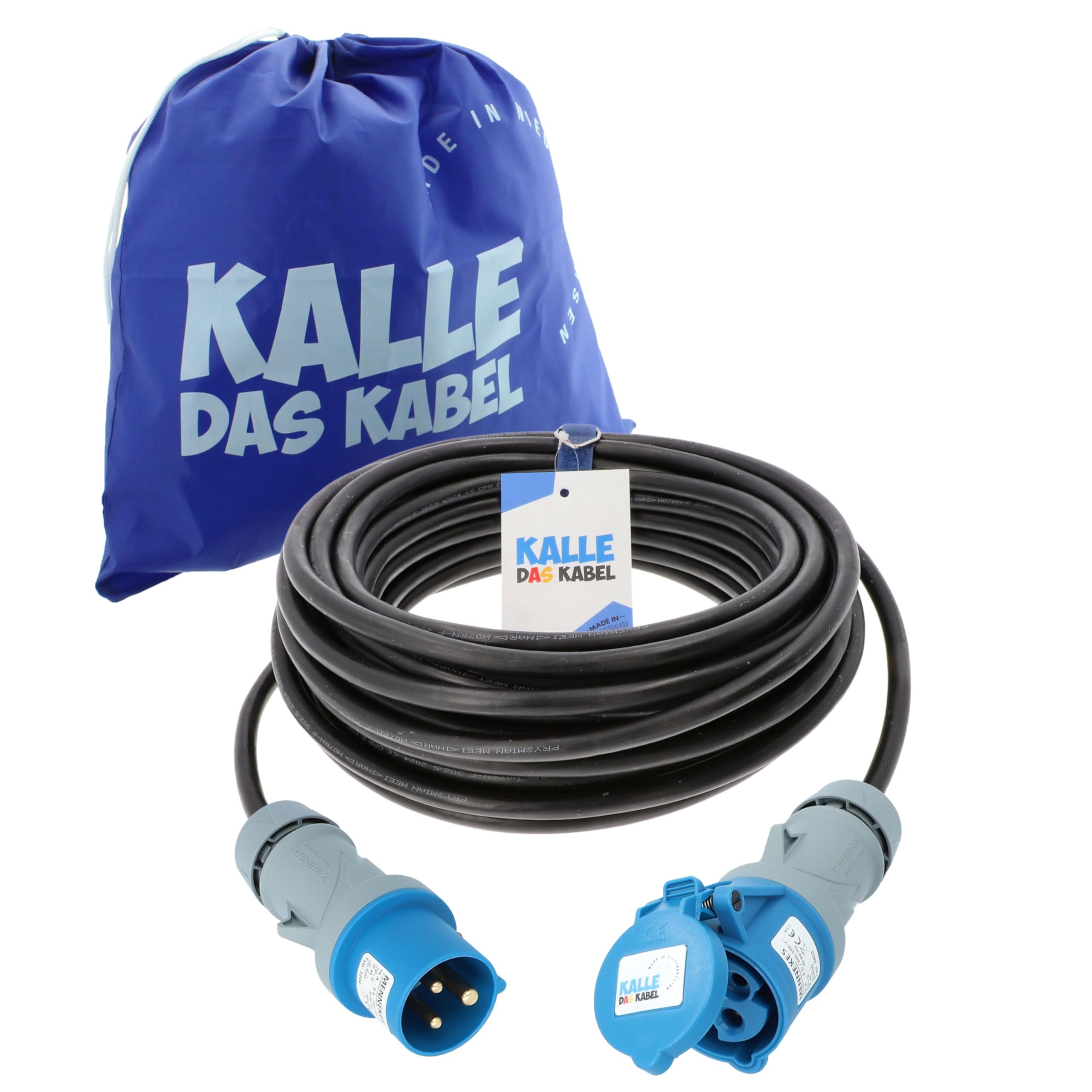 Kalle Das Kabel H07RN-F Rallonge en caoutchouc CEE 2,5 mm² 230 V Câble de camping , 230 voltsV