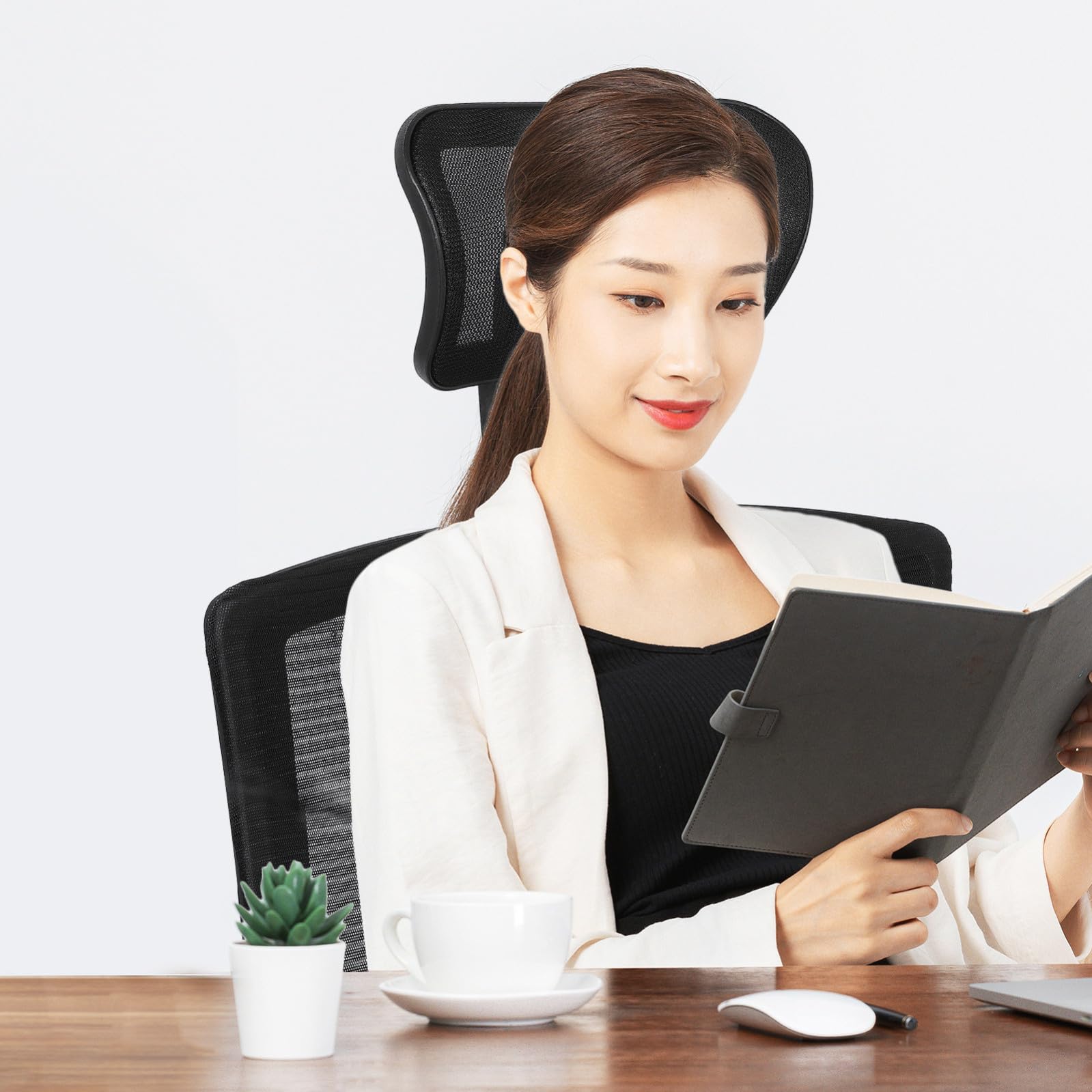 Supporto Poggiatesta per Sedia da Gioco e Ufficio, Cuscino Nero per Massimo Comfort, per Uso Estivo e Sedie Ergonomiche