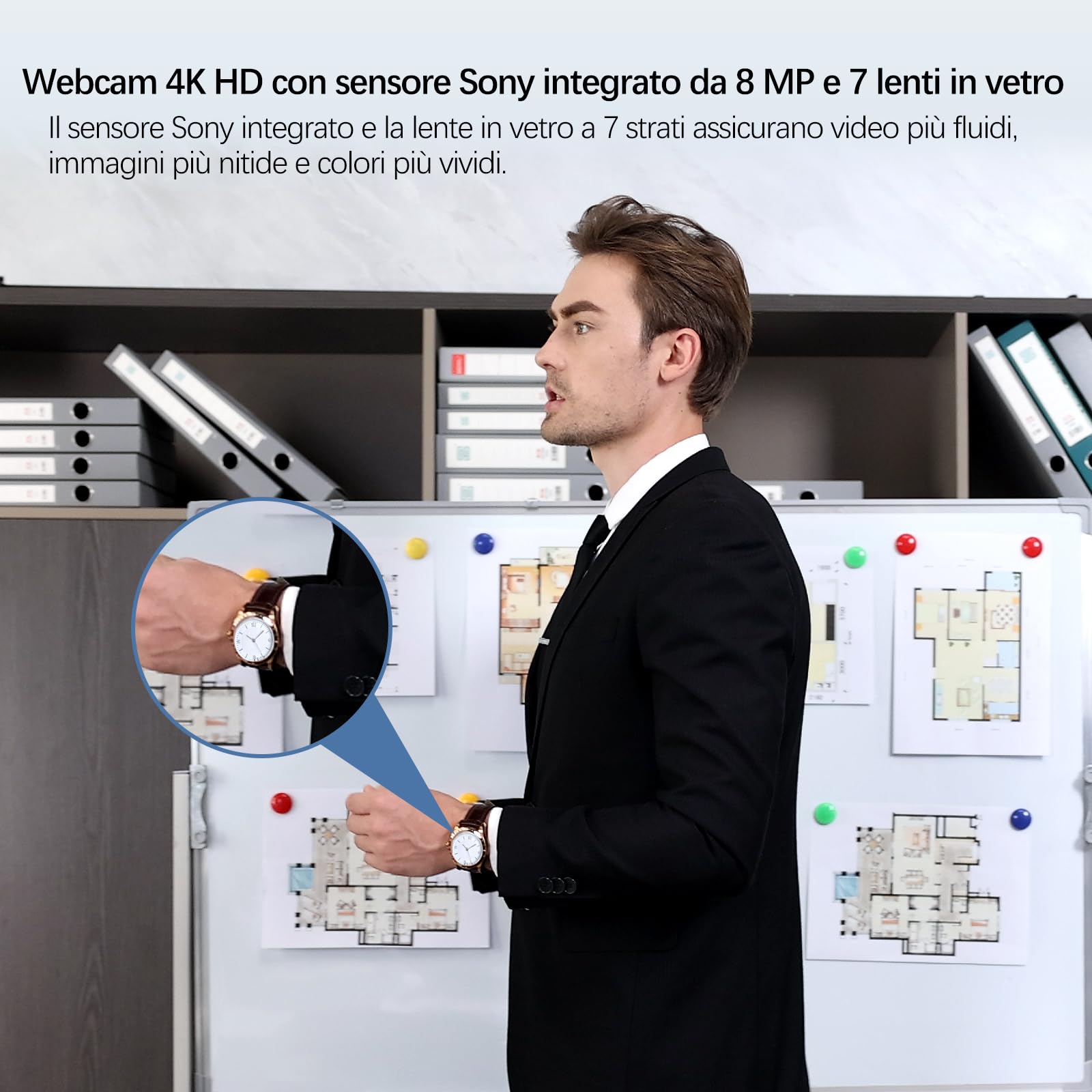 Angetube Webcam Ultra HD 4K Privacy Cover - Dettaglio