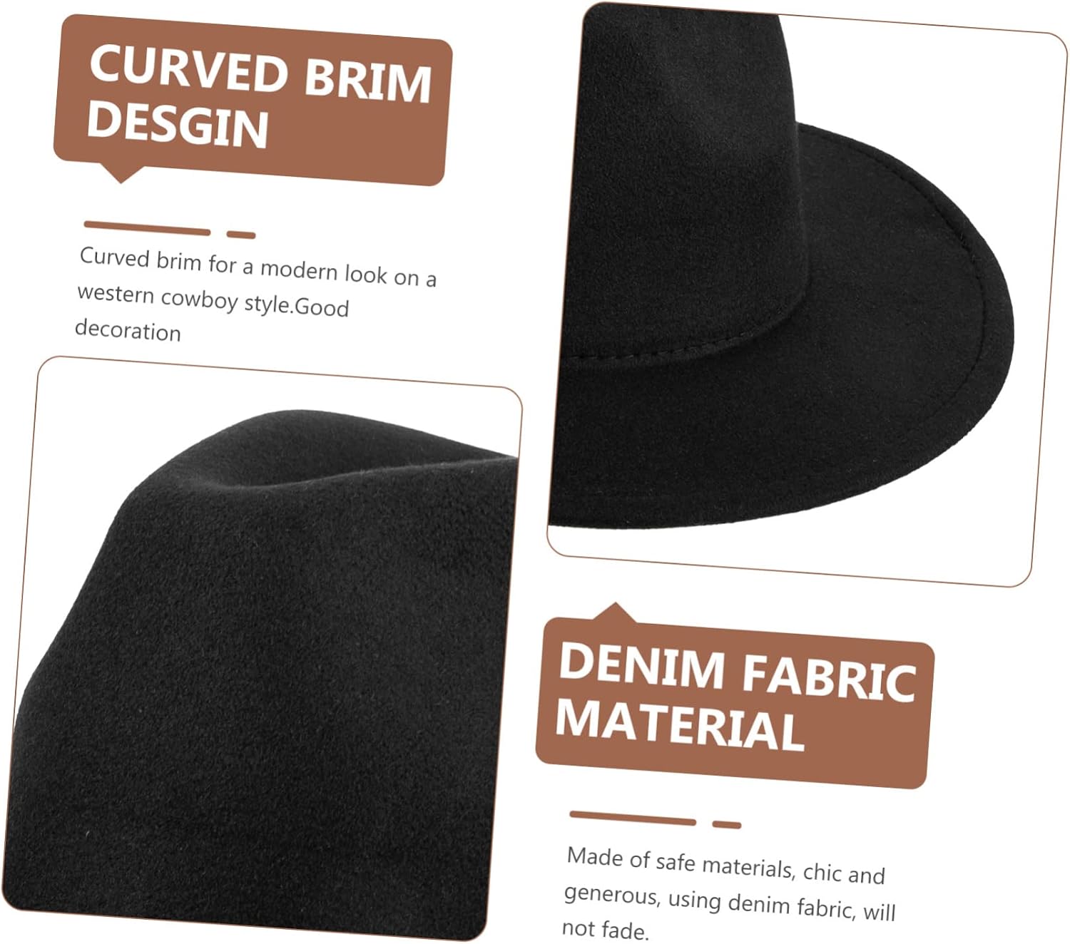 Gatuida Wide Brim Western Hats Festival Cap Western Ladies Cowgirl Hat Tassel Cowboy Hat Woman Women Hair