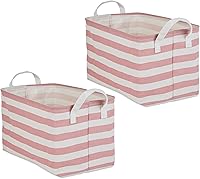 Vista 26 de DII Colección de almacenamiento de lavandería, contenedor plegable recubierto de polietileno con asas, celosía aguamarina, juego grande, 10.5 x 17.5