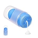 Ubbi Sunsqueeze Sunscreen Applicator, Refillable Roll On, Soft Silicone Bristles for Babies and Toddlers, Easy to Clean, Dishwasher Safe, TSA-Approved, Holds 3.38 Fluid Oz, Blue