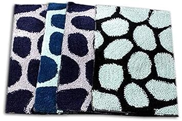 RMHANDLOOM Cotton Mat (Multicolour, 16 X 24 Inch) 4 pieces