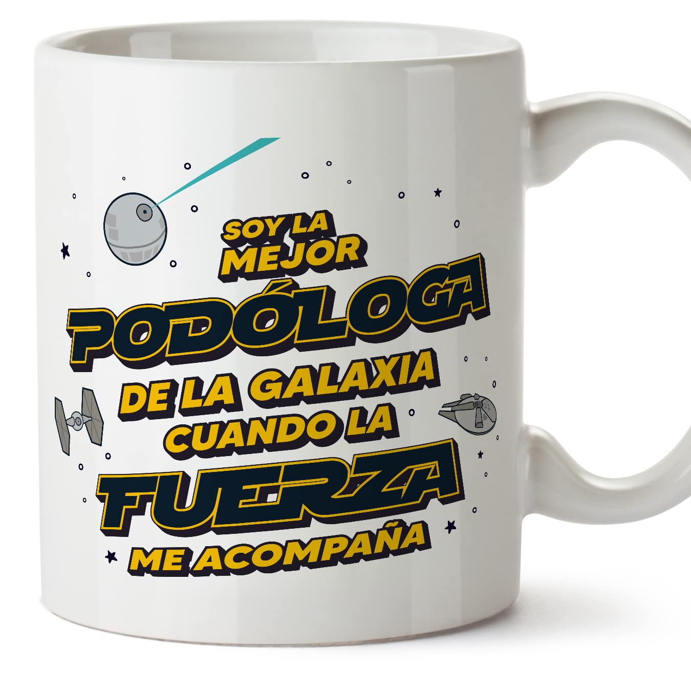 MUGFFINS Tazas para JEFE hombre - En Español - Mejor de la Galaxia Cuando Fuerza me Acompaña - 11 oz / 330 ml - Regalo original y divertido — view 57