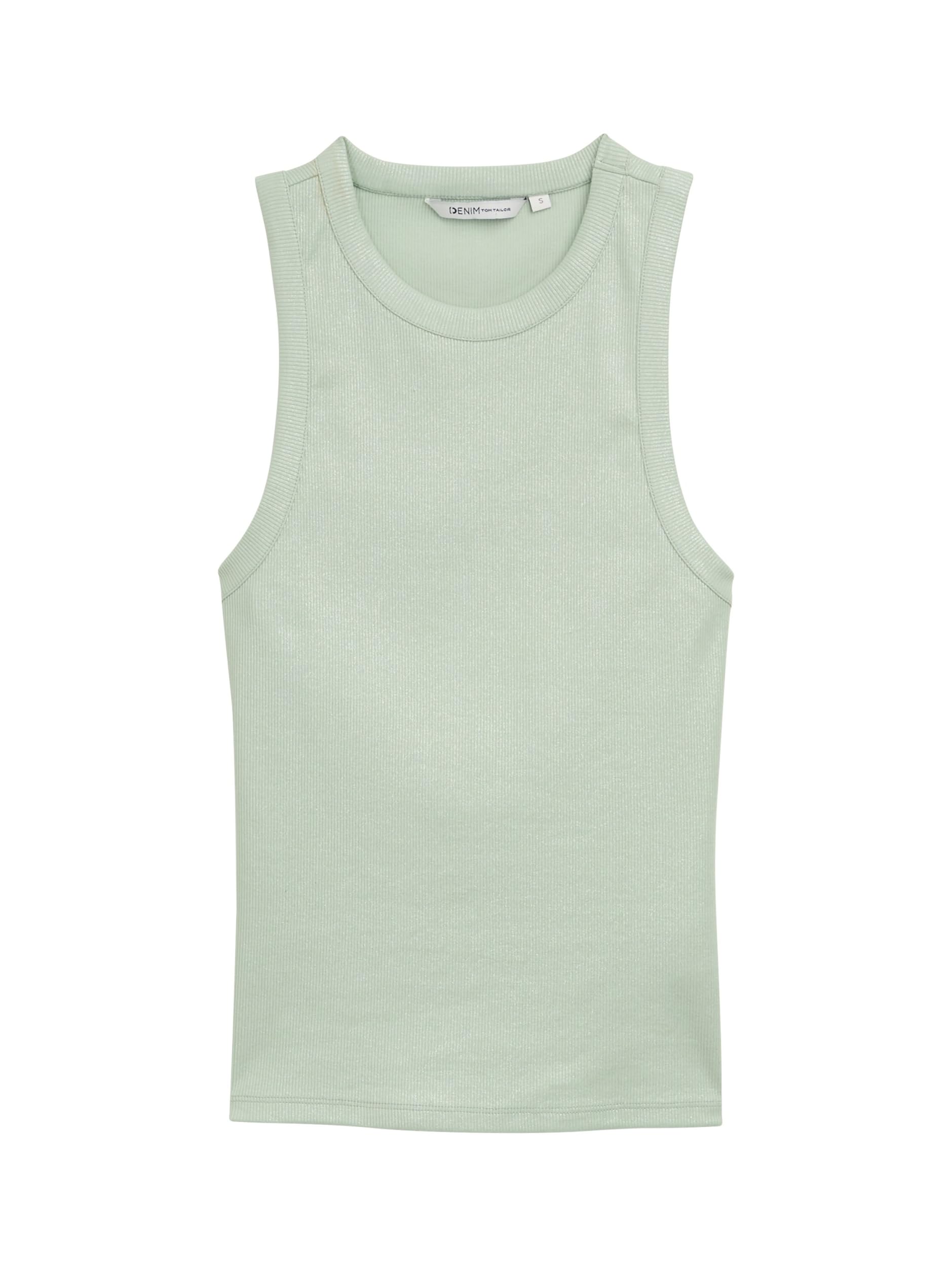 TOM TAILOR Denim Women's 1047120 Top, 13632-Fresh Mint Green, L
