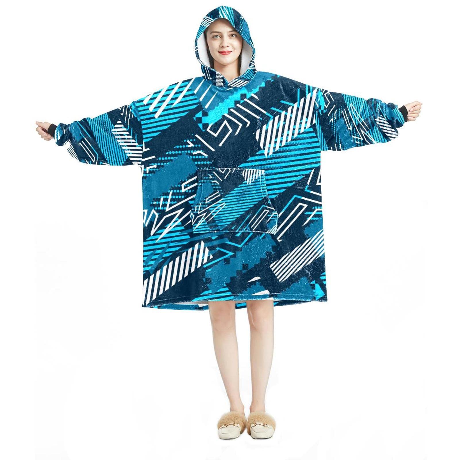 Sweat à capuche surdimensionné abstrait idée cadeau cocooning adulte
