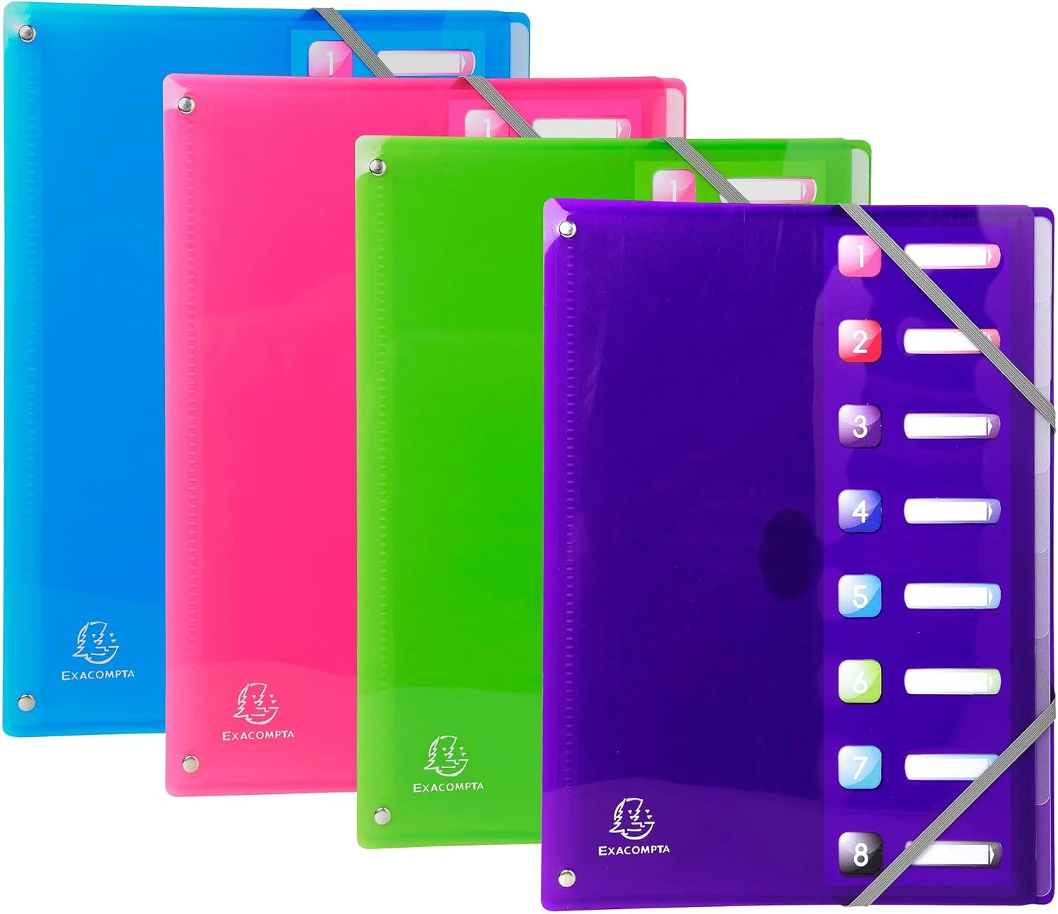 Ref 58680E Box of 8 Iderama PP Folders Expandable Spine