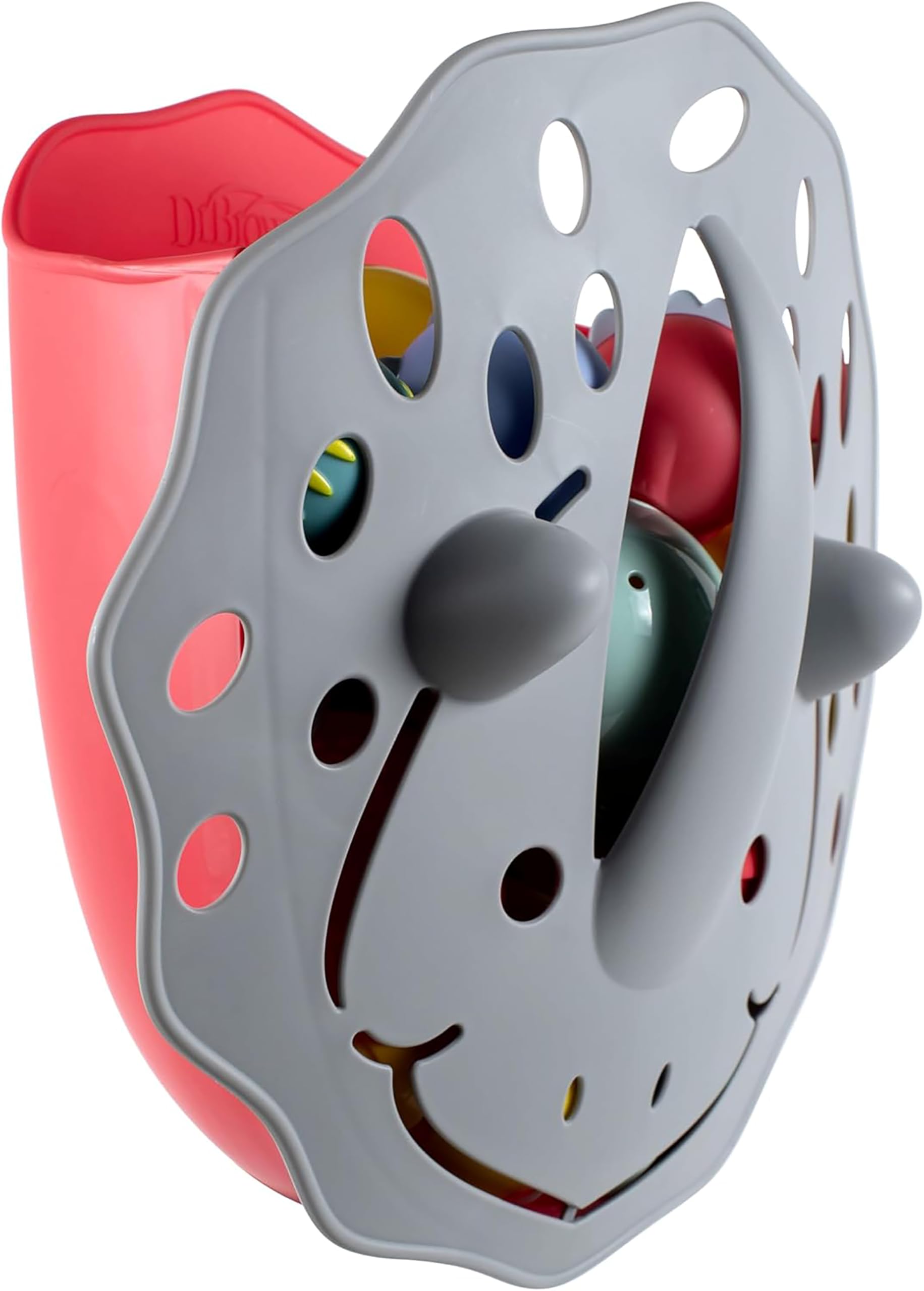 Dr. Brown's CleanUp Dino-Scoop Baby Bath Toy Organizer & Hanging Storage with Large Capacity for Toddler Bath Toys, Dinosaur Theme, BPA Free