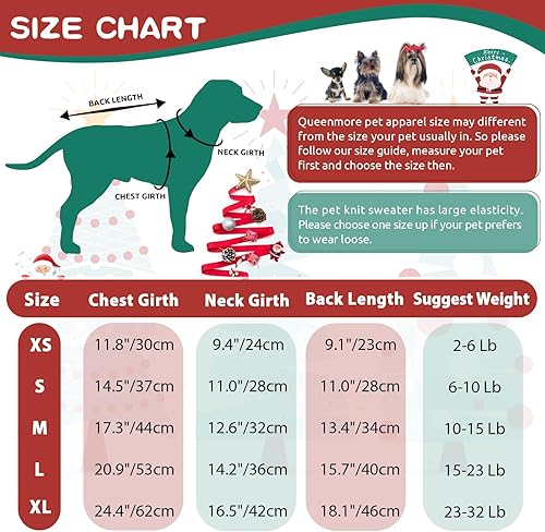 Miniatura 9 de Queenmore Suéter para perro de tamaño grande, suéter para perro Pitbull, suéter XXL para perro labrador retriever, suéter de punto cálido para clima