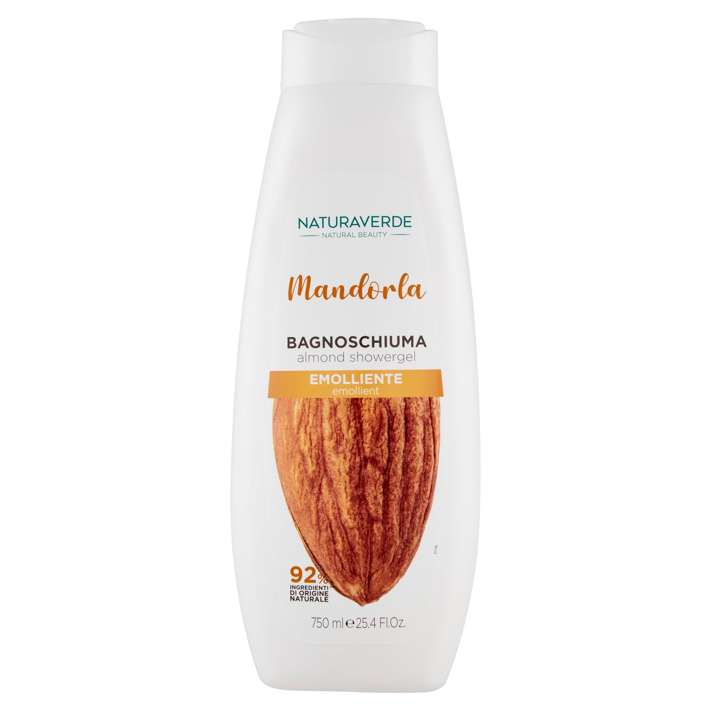 Naturaverde | Natural Beauty - Bagnoschiuma Mandorla, Docciaschiuma Emolliente, Ingredienti di Origine Naturale, 750ml