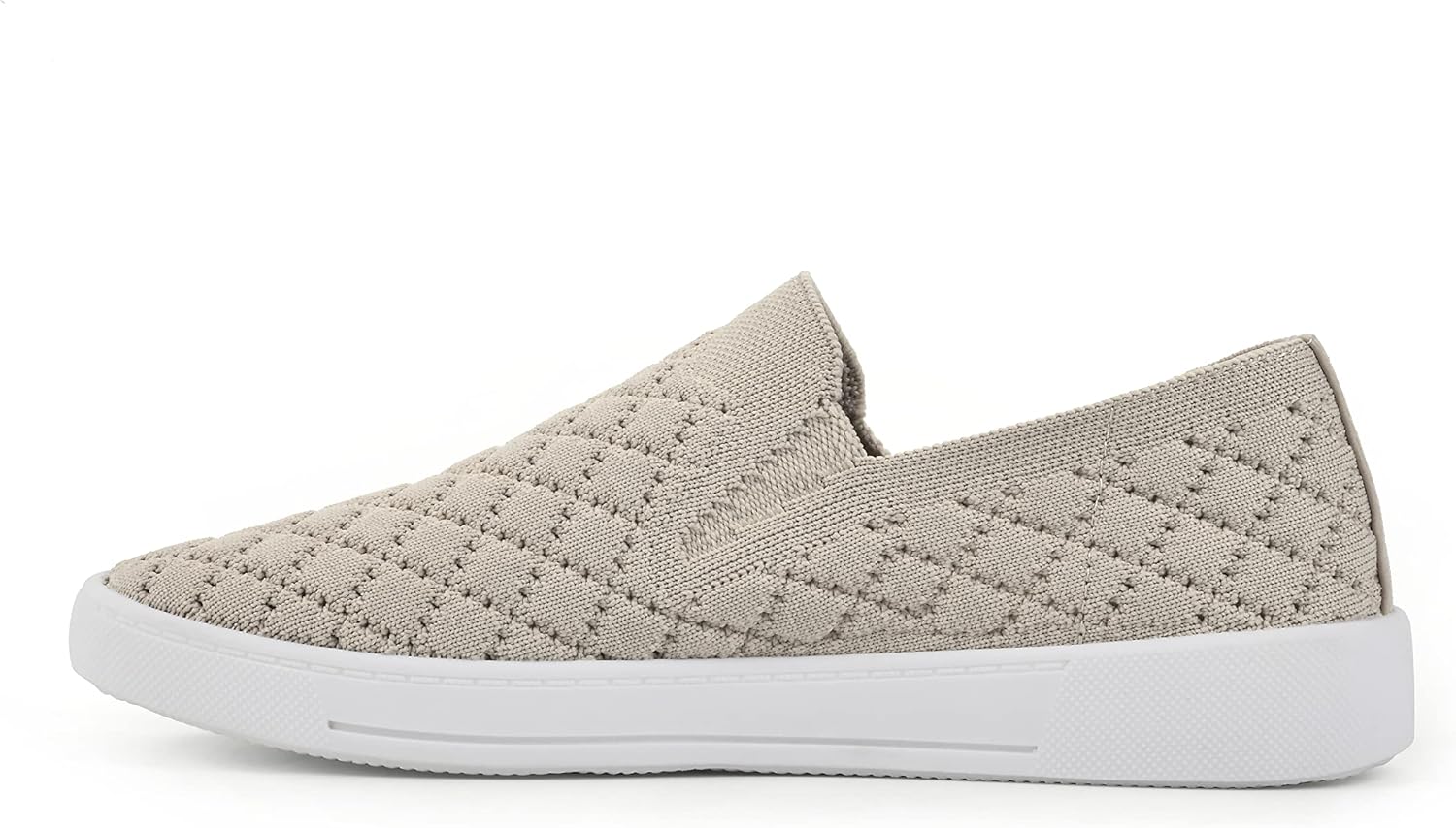 WHITE MOUNTAIN Shoes Utopia Slip-on Sneaker, Taupe/Fabric, 8.5 M