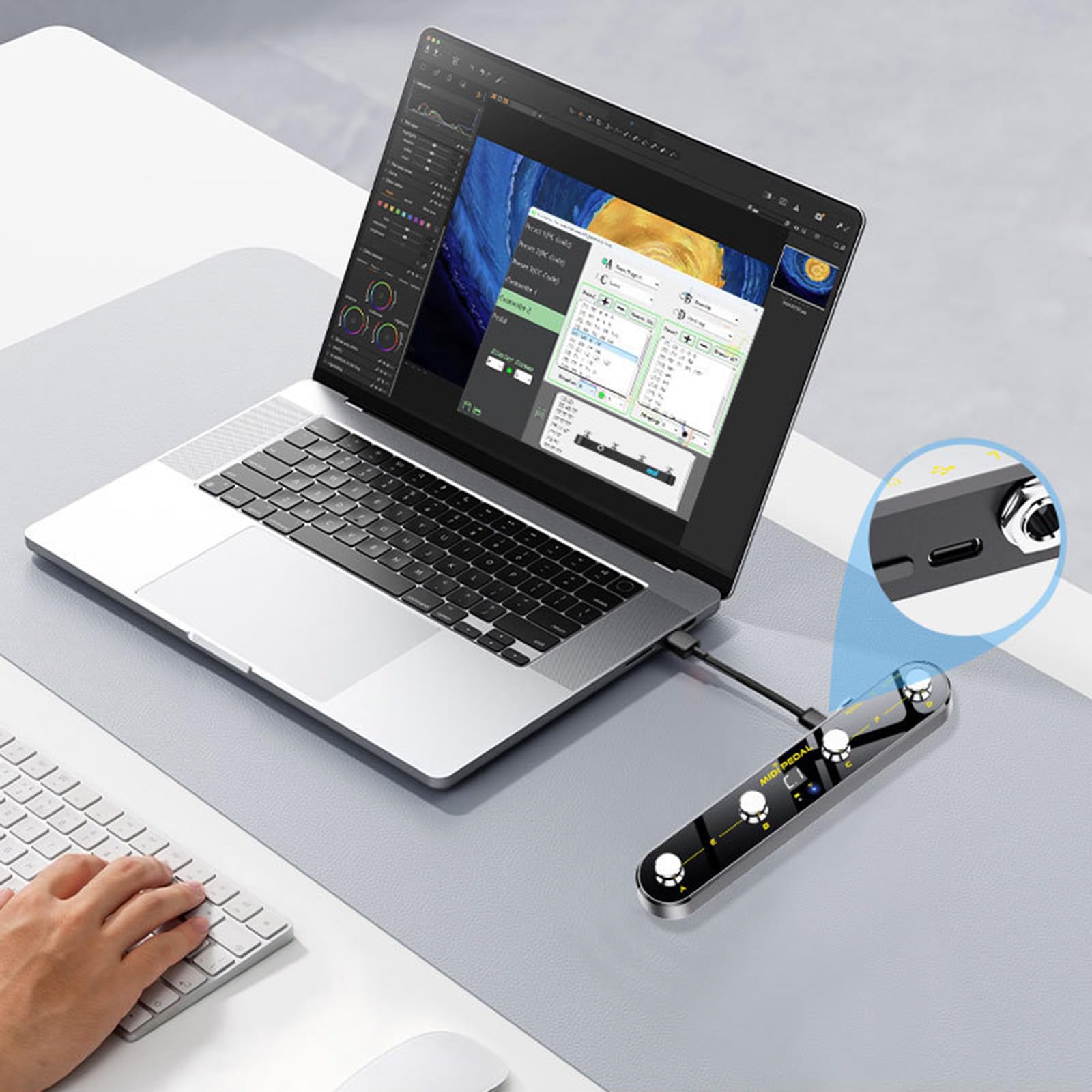 Sistemi di ricezione a pedale di espressione mappatura flessibile per postazioni di lavoro audio Controller a pedale portatile con ricevitore Design ABS programmabile per DAW Live Stable