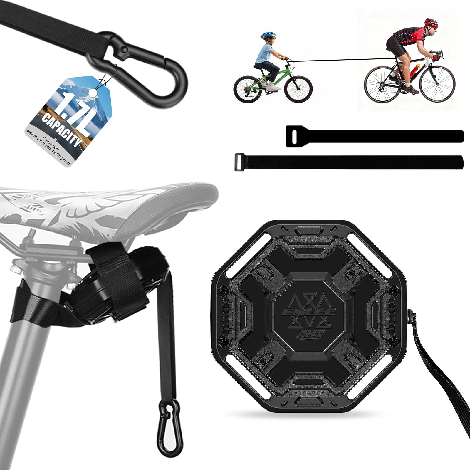 Desing Wish 2.5m Abschleppseil Fahrrad Kinder und Erwachsene Einziehbarer Fahrrad Seil Ziehhilfe Eltern Kind Zugseil Outdoor Reiten Zuglast 100Kg für Alle Fahrrad MTB E-Bike Mountainbike Zubehör Sport & Freizeit