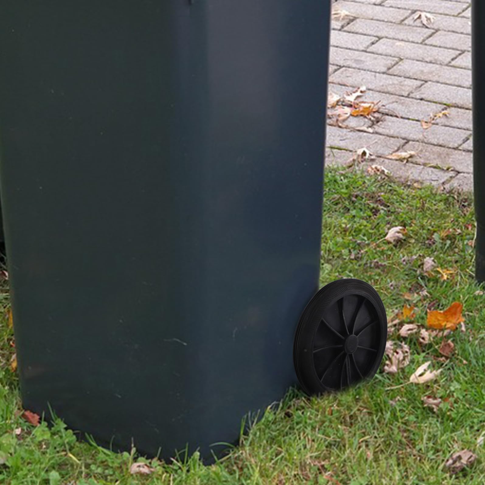 Alasum Ruote Nero 2 per Pezzi Bidoni di Spazzatura della Ricambio in Plastica Foro 2,3cm Facilità di Manutenzione Maggiore Mobilità Pattumiera Esterno