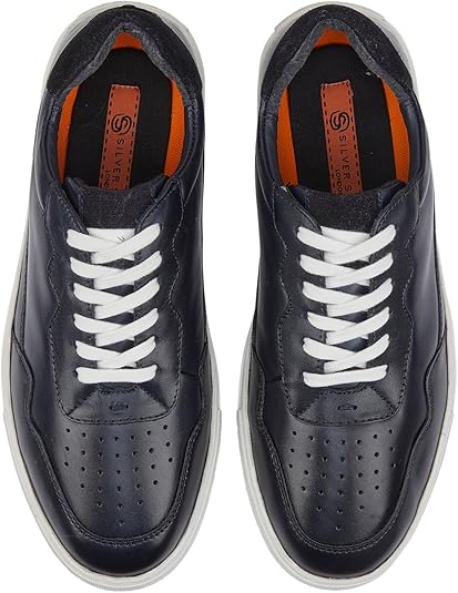 Scarpa Sneakers Bassa Uomo Basic Vera Pelle Liscia Nera Linea Basic Fondo In Gomma Bianco Alto Pasol Casual
