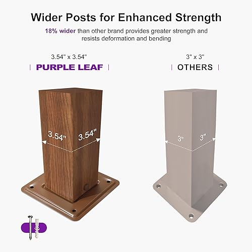 Miniatura 6 de PURPLE LEAF Pérgola retráctil para exteriores de 10 x 13 pies con toldo de sombra, refugio de metal para jardín, porche, pabellón, marco de grano de