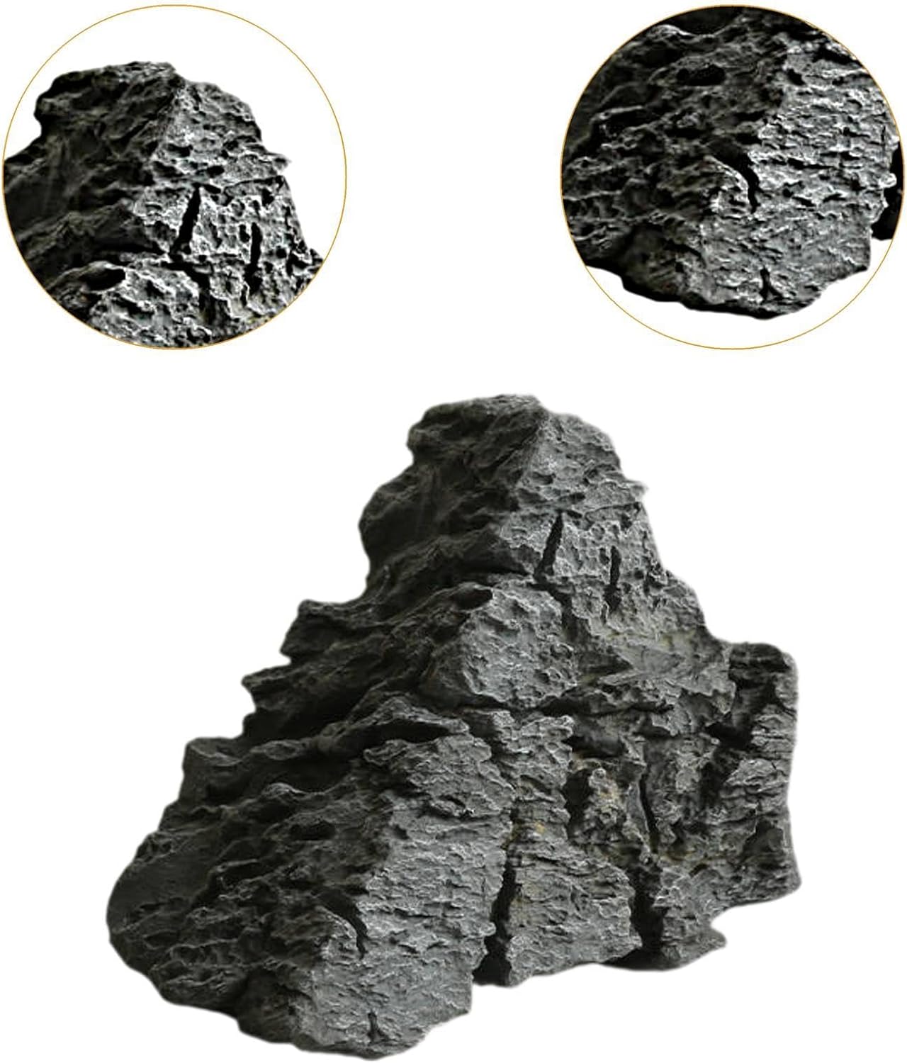 Artificial Landscape Rock Decoration Lightweight Simulation PU Foam Decorative Stone for Garden Aquarium Backyard- 33x20x25cm