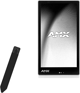 BoxWave Stylus Pouch Compatible with AMX VARIA-SL50 - Stylus PortaPouch, Stylus Holder Carrier Portable Self-Adhesive - Jet Black