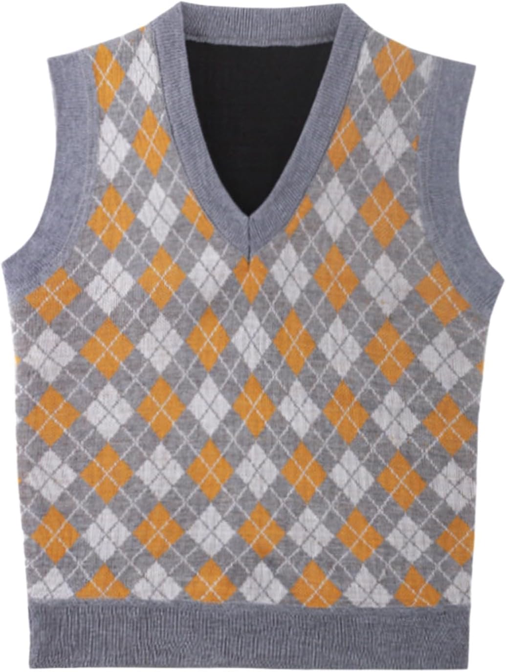 Boys Sweater Vest Kids Solid School Uniform Sleeveless Knit Sweaters Tops Clothes 5 to 14 Years