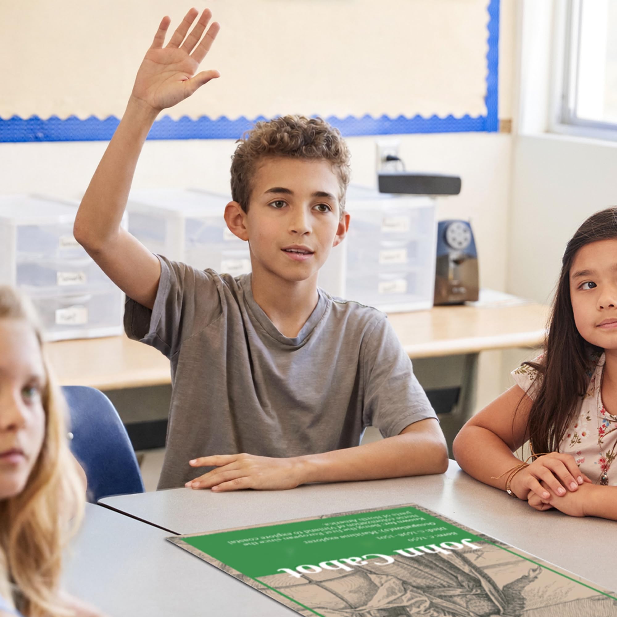 Quarterhouse Lot de 7 affiches d'explorateurs célèbres, matériel d'apprentissage en classe pour étudiants et enseignants de la K-12, 30,5 x 45,7 cm, extra durable