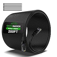 Vista 19 de Cable Ethernet Cat6 de 100 pies, cable de conexión Cat 6, cable de Internet Cat6, cable de red UTP, para interiores y exteriores, PoE, 24AWG CCA