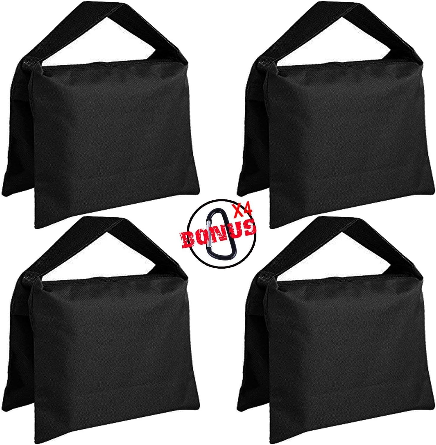 ABCCANOPY Super Heavy Duty Sandbag Saddlebag 4 Weight Bags for Photo Video Studio Stand,Backyard,Outdoor Patio,Sports and 6ft Open Back Table Cover Tablecloth Stretch Spandex Fitted Tablecovers