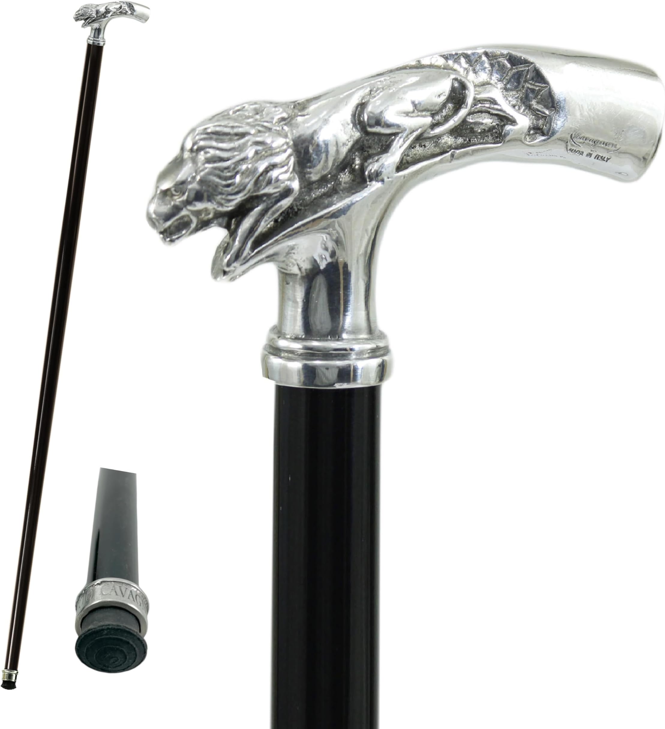 Cavagnini Handcrafted Ceremonial Walking Stick In Hand-Decorated Wood