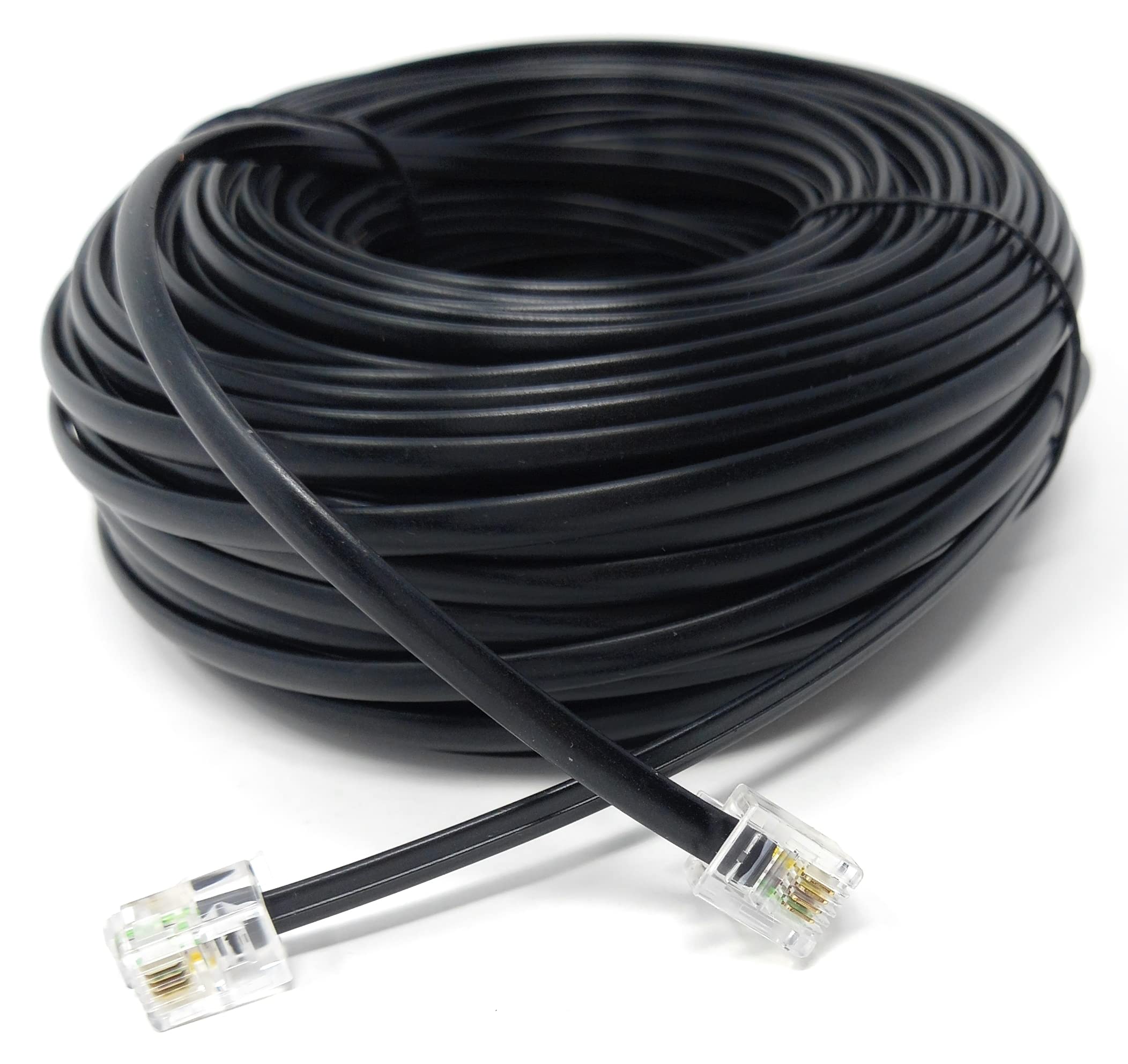 DRUT 30m RJ11 to RJ11 Telephone Landline Cable ADSL (6P4C) Flat Lead High Speed BT Internet Broadband Male to Male Router - Image 4