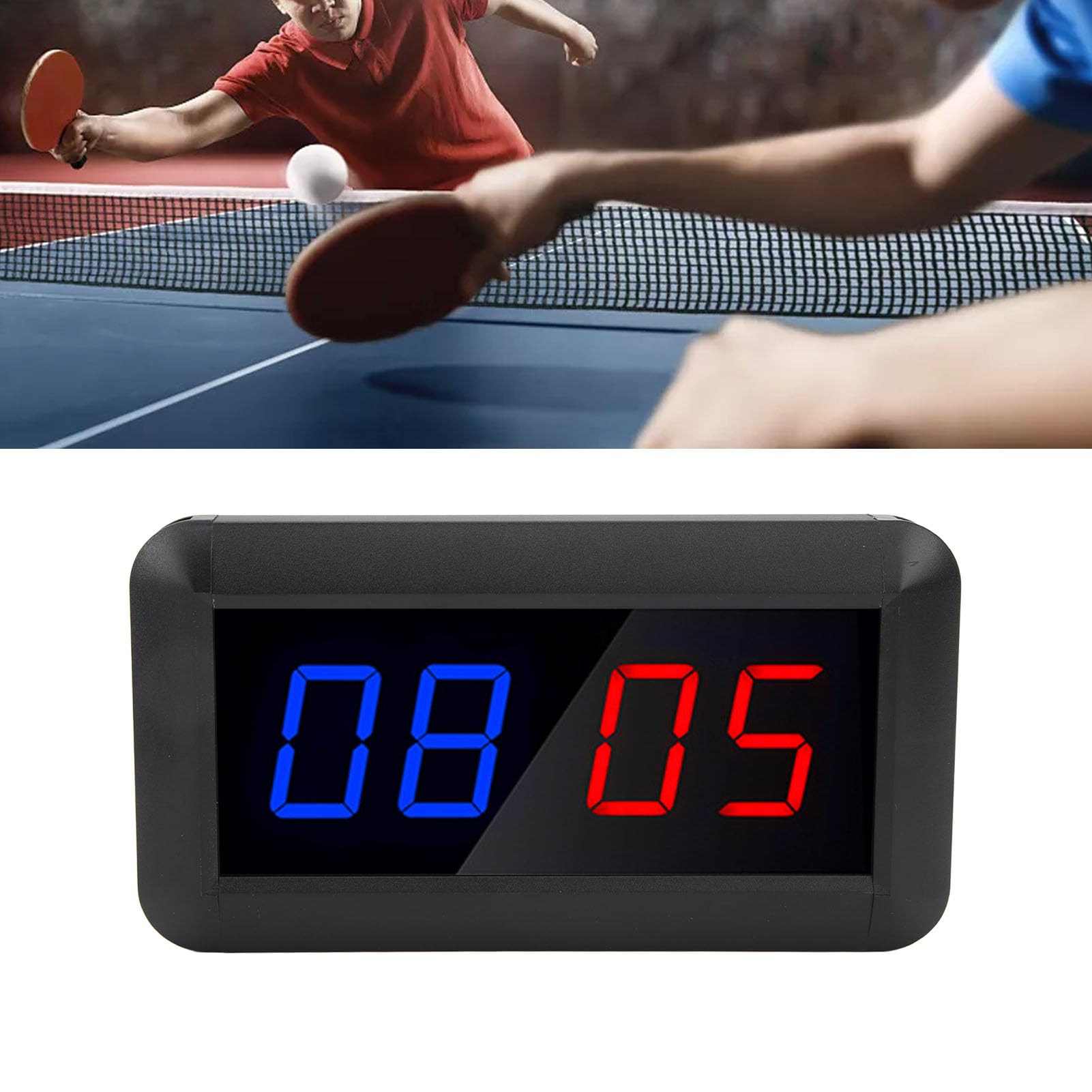 HERCHR Digitale Anzeigetafel, Elektronische Anzeigetafel, Tragbarer LED-Digital-Score-Keeper, Tragbare Tisch-Kerntafel Für Indoor-Spiele, Basketball