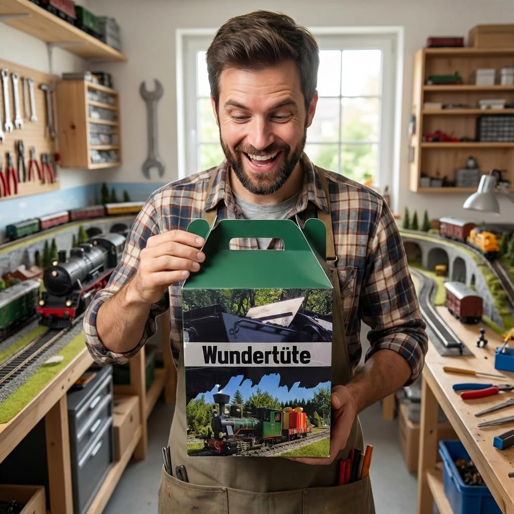 Wundertüte mit Basic Spur-G Zubehör - Geschenk für Gartenbahn Überraschungsbox mit Spur-G Zubehör für Gartenbahn Modelbahn - Spur G Gartenbahn