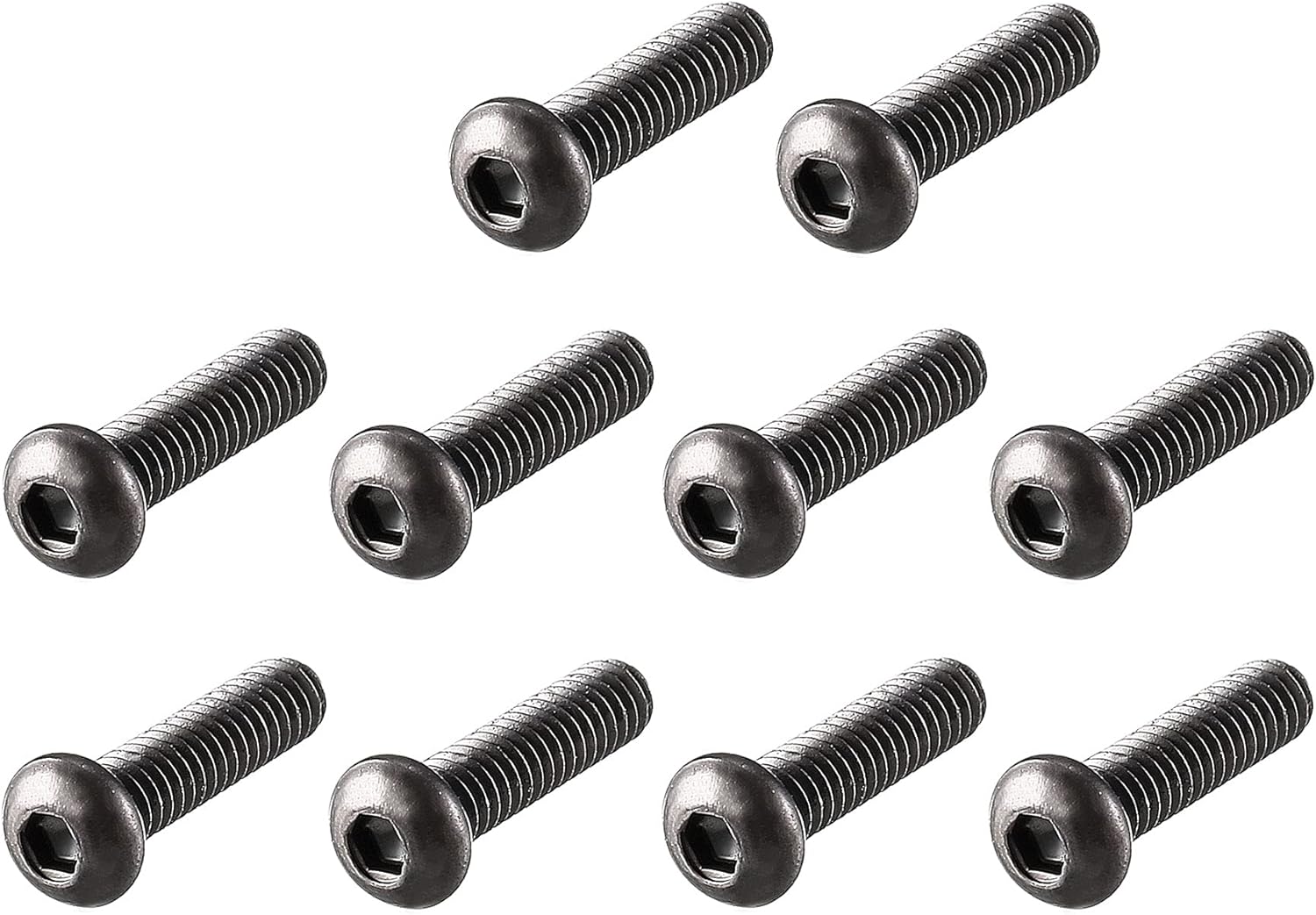 uxcell M2x8mm Thread Button Head Hex Socket Cap Screw Bolt