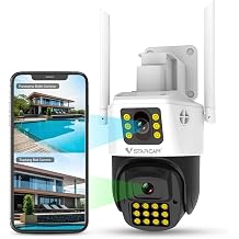 VSTARCAM Dual Lens WiFi Security Camera Outdoor, 4MP Home Camera, Plug-in Camera Auto Tracking, Two-Way Talk, 360 PTZ Security Camera, 7/24 Recording 03