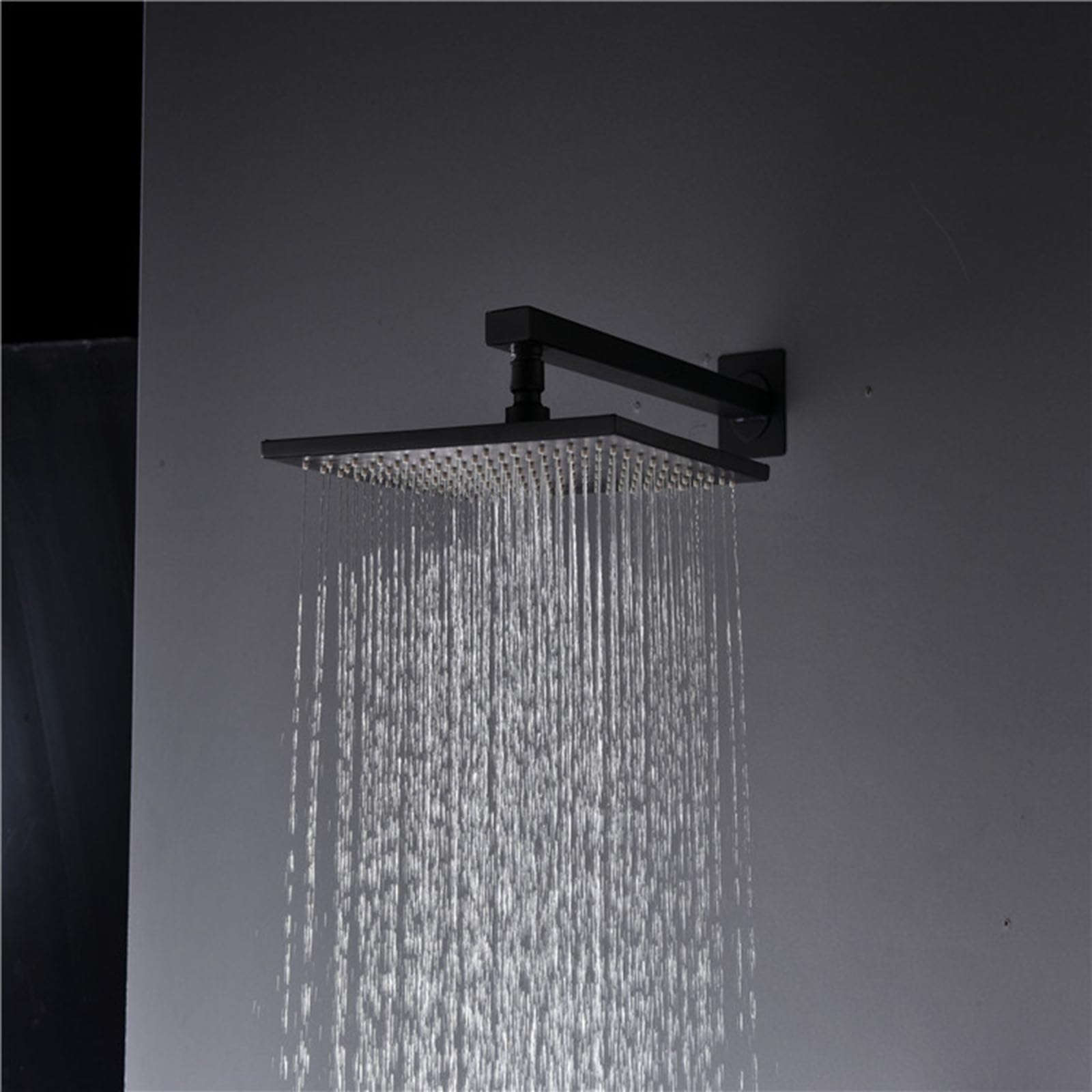 Monomando Ducha Empotrado Negro 3 Salidas Grifos Duchas de Baño con Ducha de Mano Ducha Lluvia,negro